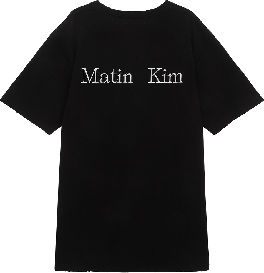 Matin Kim Vintage Detail Back Logo Top For Men In Black