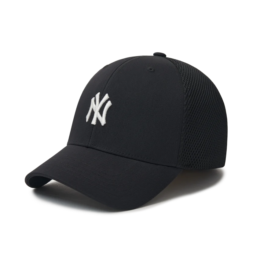 MLB Unisex Basic Flex Mesh Cap NY Yankees Black Hats for Women KOODING