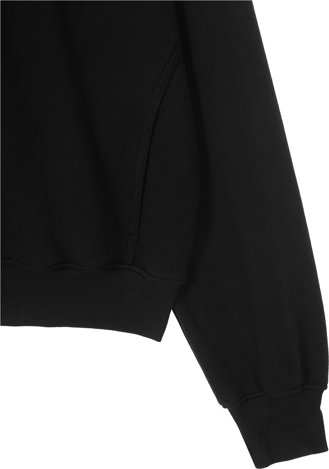Matin Kim Big Logo Half Zip Sweatshirt In Black