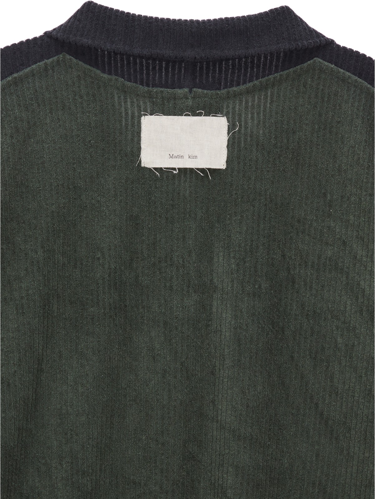 Matin Kim Color Block Pique Top In Green | Basic Tees for