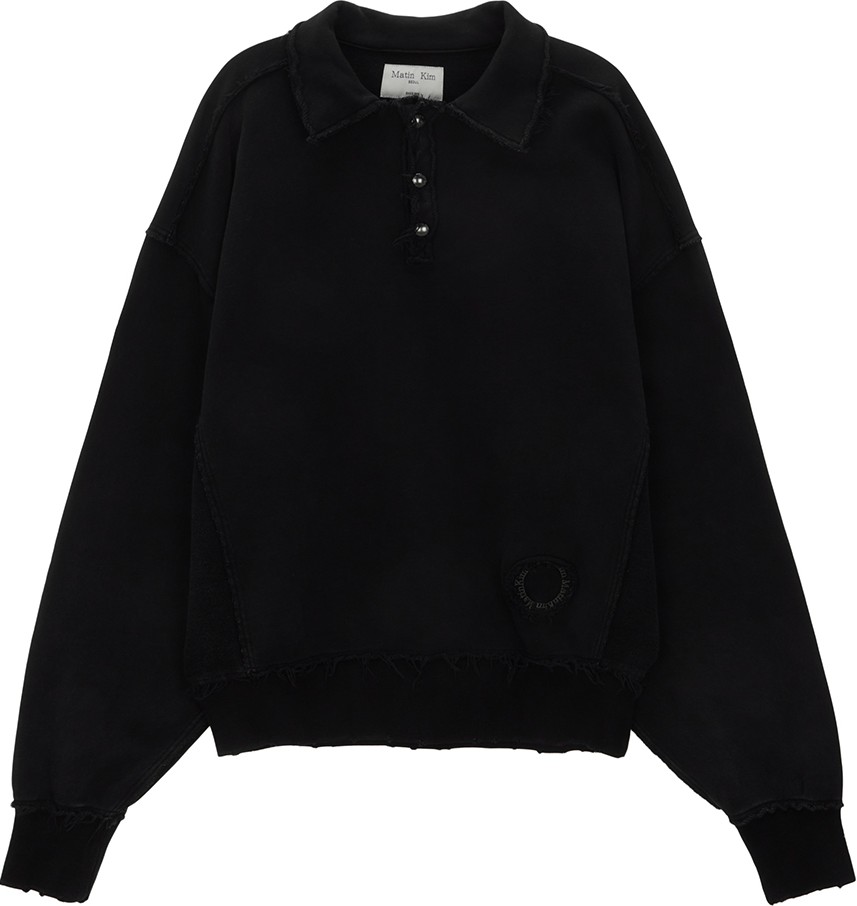 ★MATIN KIM★CUTTED LOGO HALF ZIP SWEATSHIRT★送料・関税込★ CUTTED LOGO HALF ZIP SWEATSHIRT IN BLACK – Matin Kim