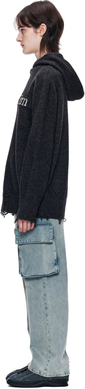 SEASON OFF SALE【MATIN KIM】DAMAGED HALF SLEEVE KNIT ZIP UP MUSINSA | MATIN KIM [KIMMATIN] DAMAGED HALF SLEEVE KNIT ZIP