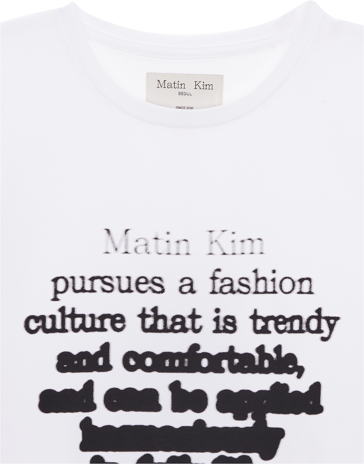 Tシャツ・カットソー [MATINKIM]ink lettering top in white Matin Kim Ink Lettering Top In White | Basic Tees for Women