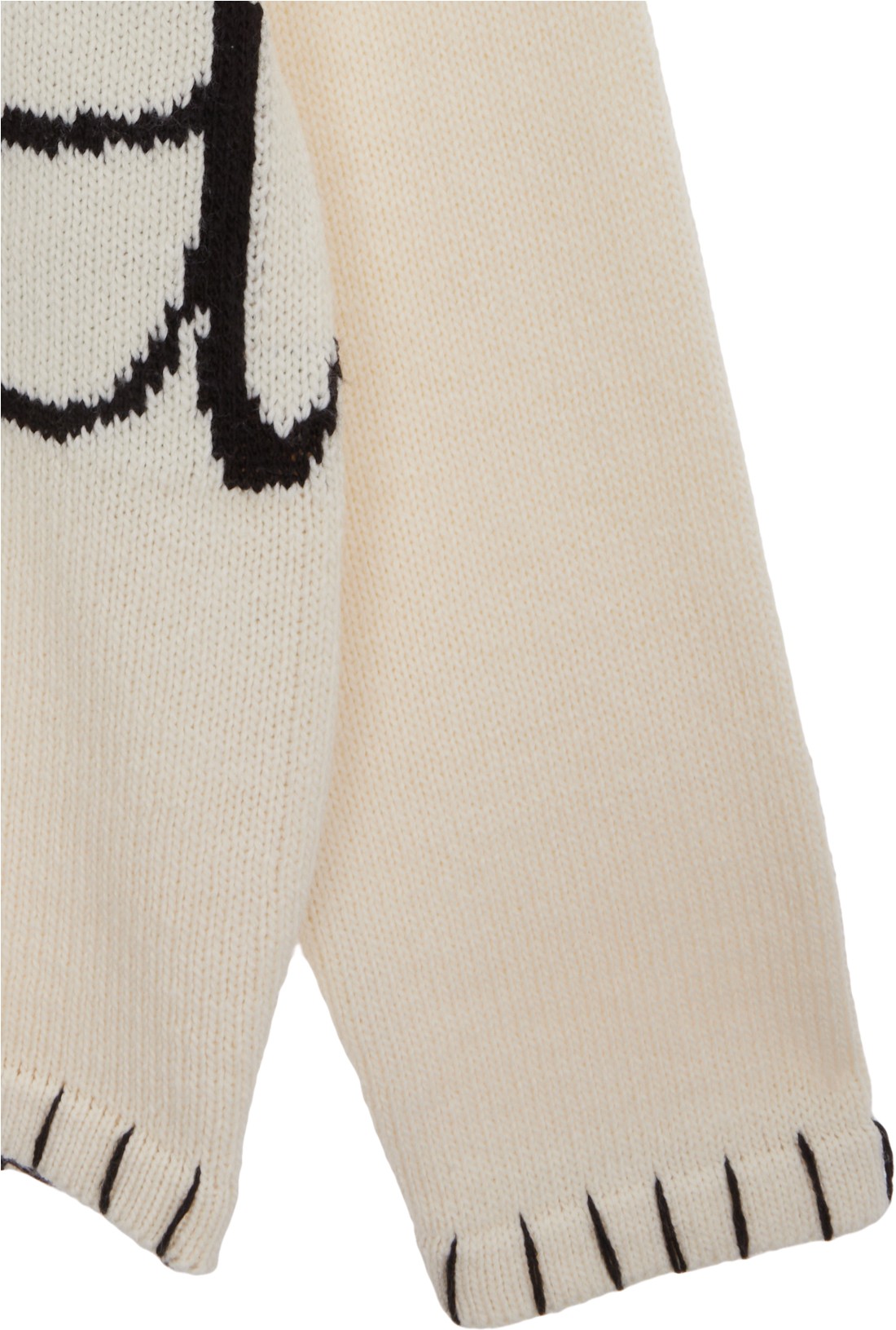 トップス MATIN KIM BIG LOGO STITCH KNIT PULLOVER Matin Kim Matin Big Logo Stitch Knit Pullover In Ivory | V-Neck