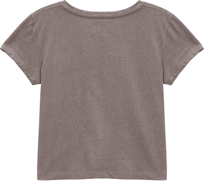 Tシャツ・カットソー [MATINKIM]matin small logo crop top in cocoa Matin Kim Matin Small Logo Crop Top In Cocoa | Basic Tees