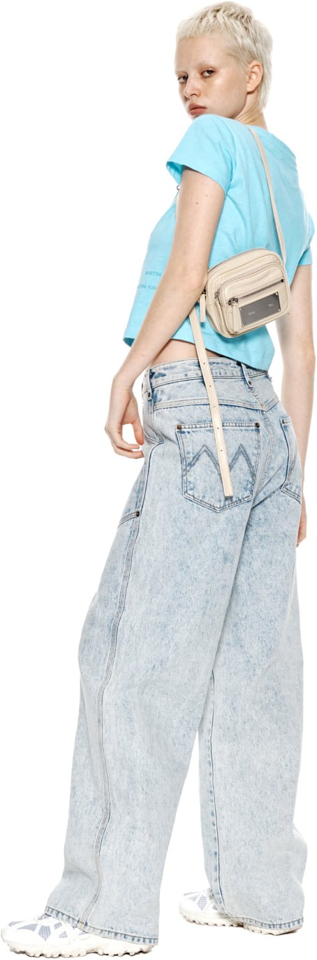 Matin Kim Matin Small Logo Crop Top In Sky | Basic Tees for