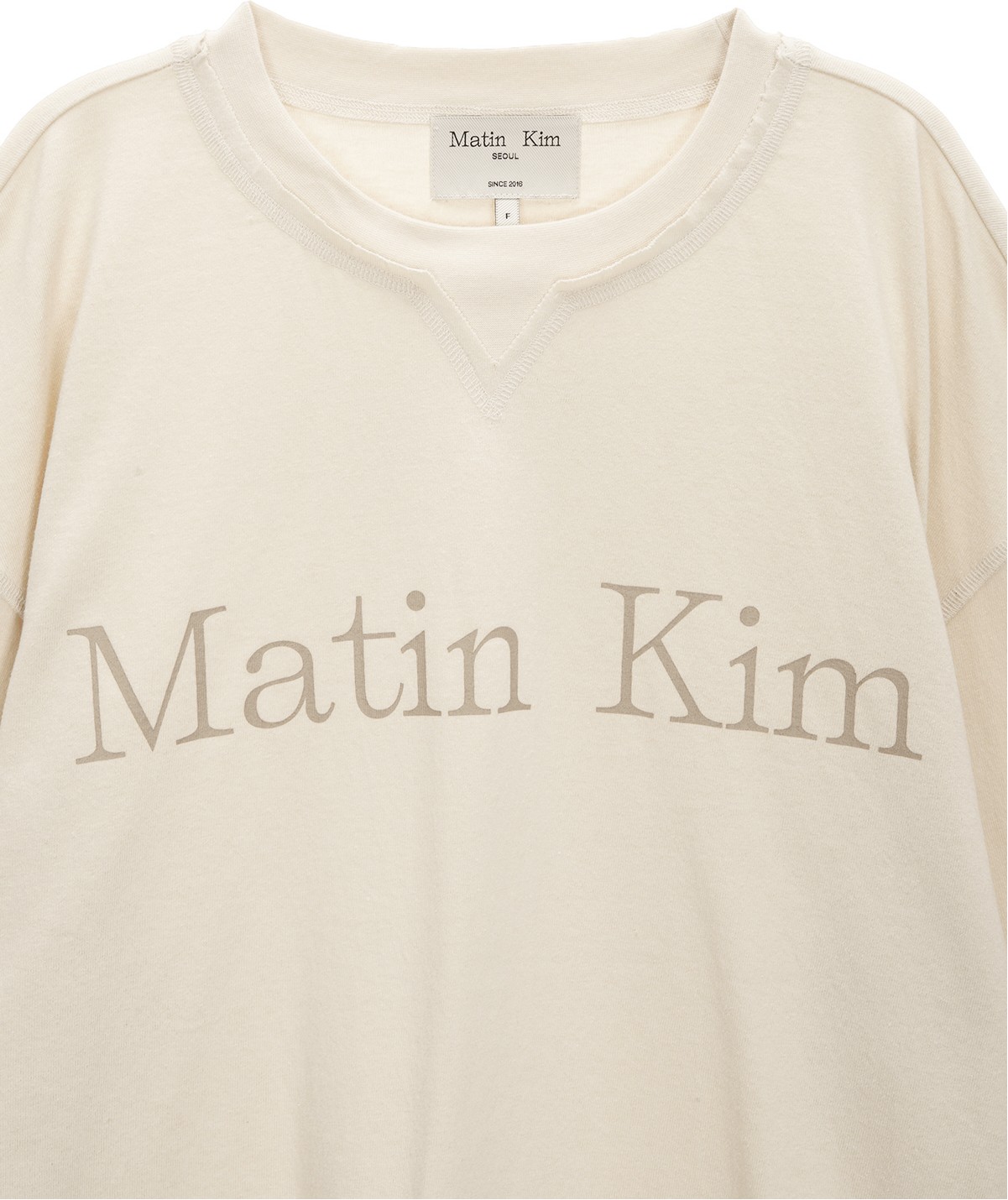Matin Kim  thin typo top 白 Matin Kim【送料込】24SS♡THIN TYPO TOP (Matin Kim/Tシャツ
