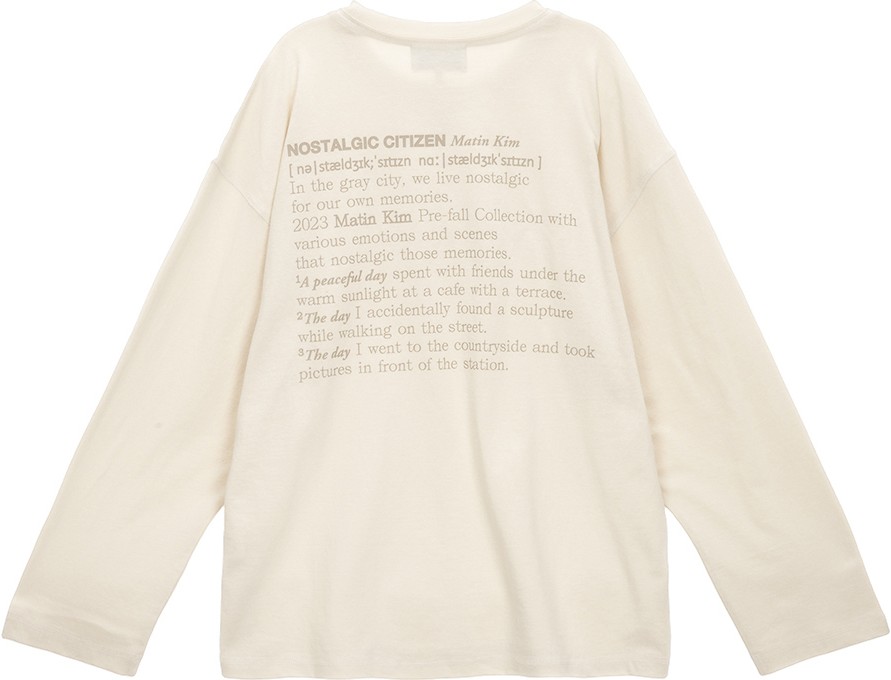 Matin Kim  thin typo top 白 ☆MATIN KIM☆THIN TYPO TOP☆送料・関税込☆ (Matin Kim/T