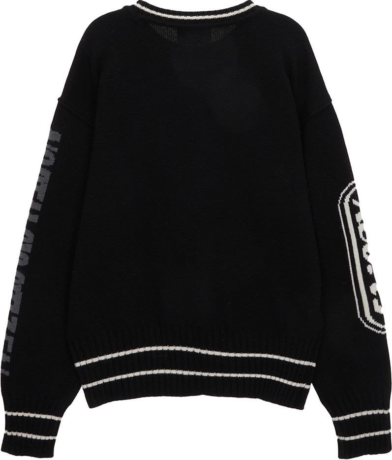 新品 Matin Kim BRAID TEXTURE KNIT PULLOVER Matin Kim Braid Texture Knit Pullover In Black | Crewneck