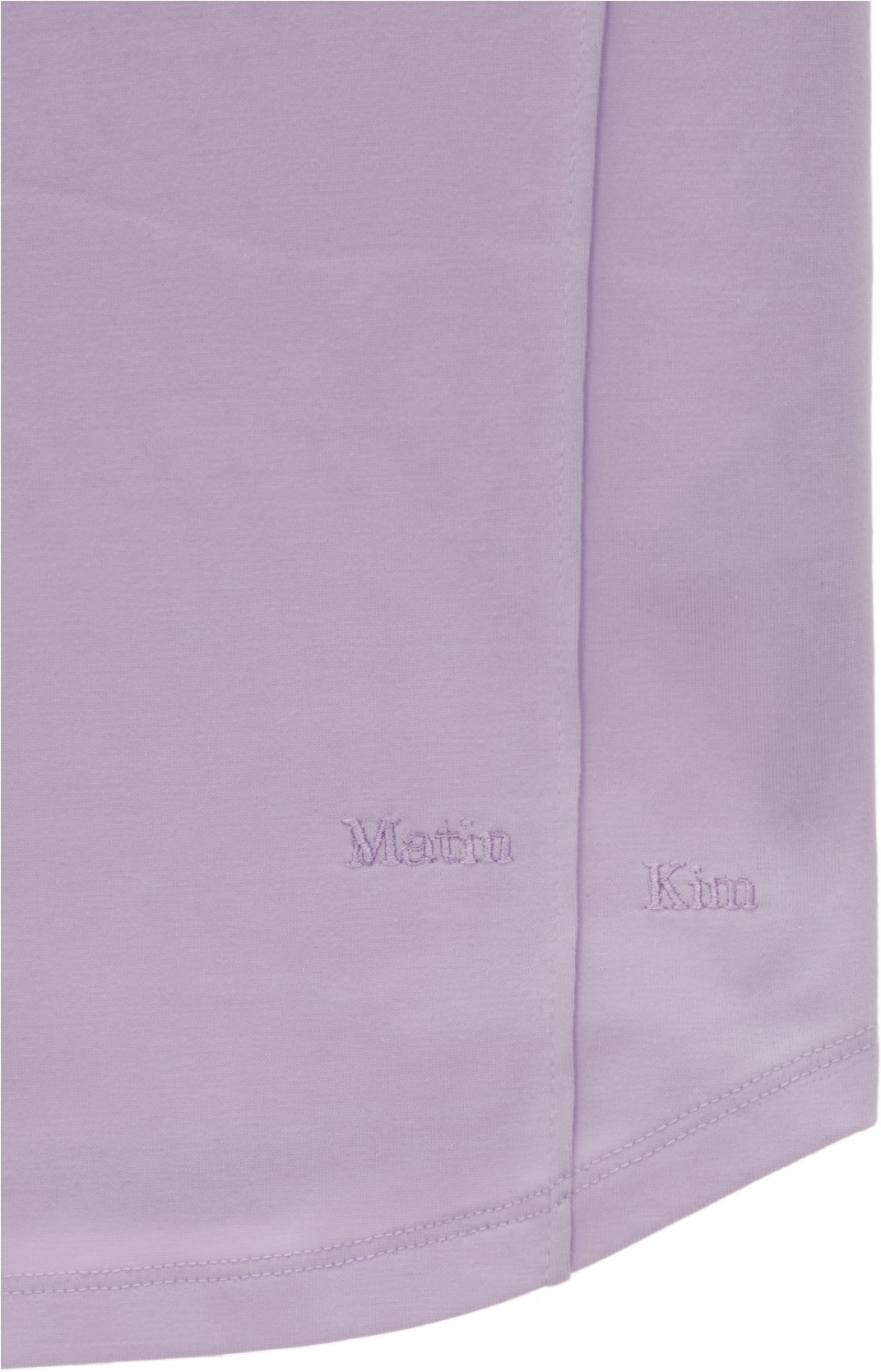 Tシャツ・カットソー [MATINKIM]slim line half top in lilac MUSINSA | MATIN KIM SLIM LINE HALF TOP IN LILAC