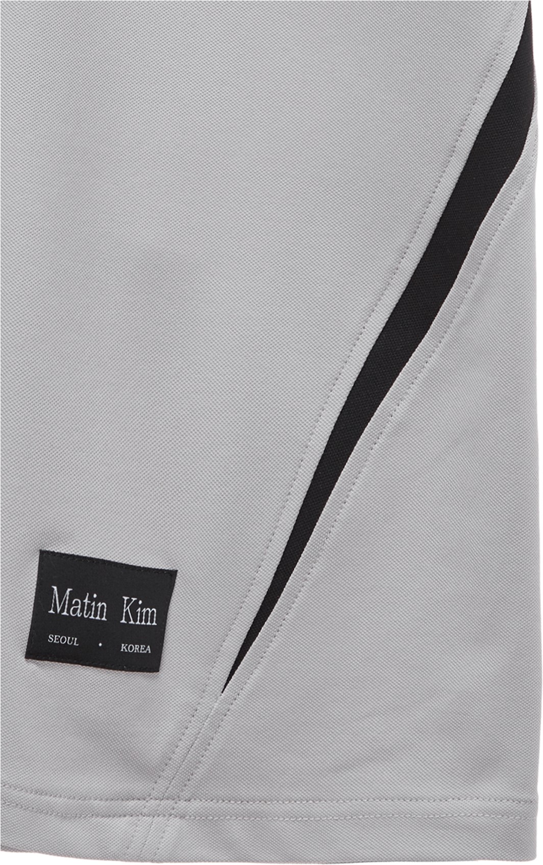 Matin Kim Sporty Track Jersey Top In Grey | Basic Tees for
