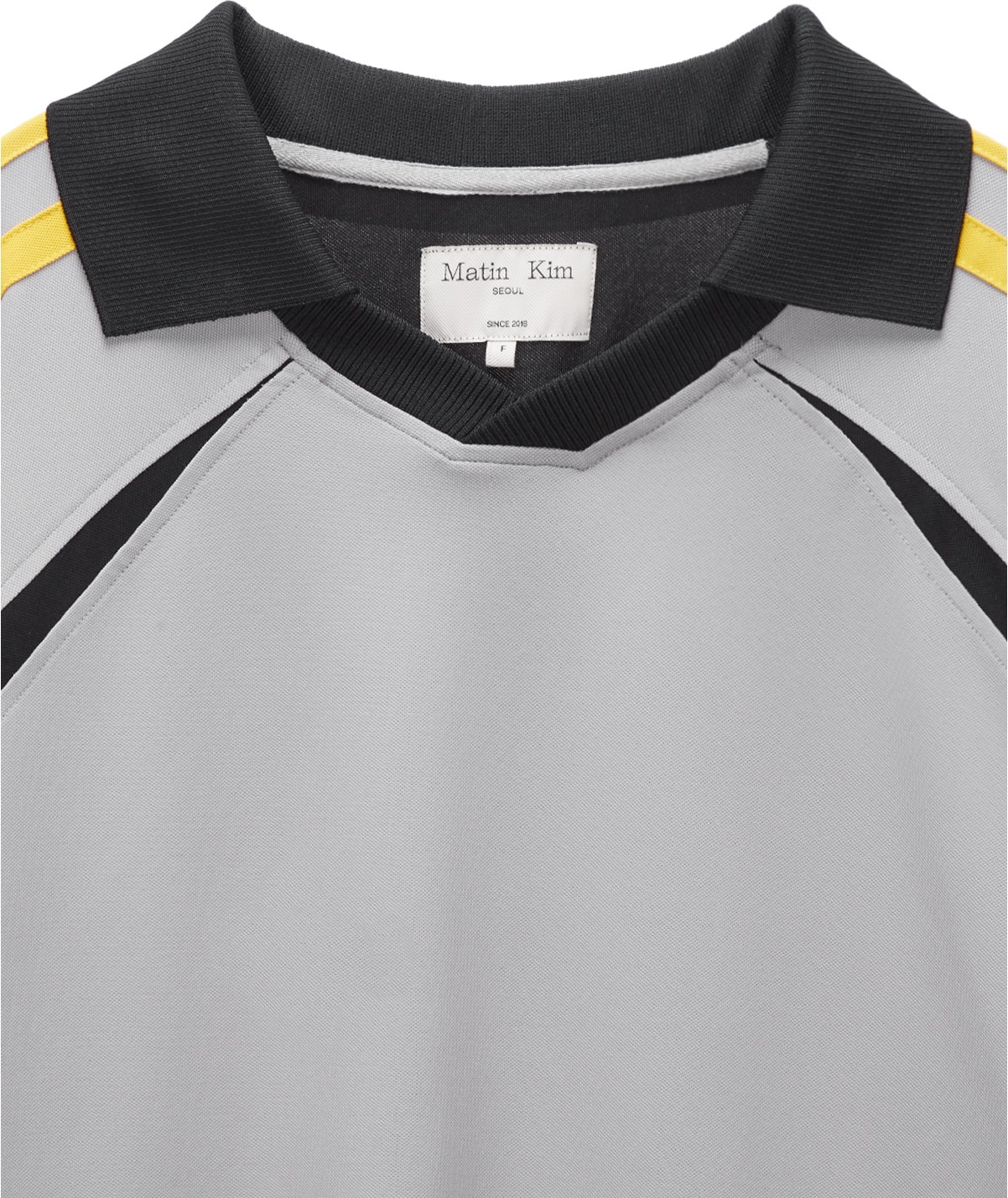 確実正規品MATIN KIM SPORTY TRACK JERSEY TOP Matin Kim Sporty Track Jersey Top In Grey | Basic Tees for