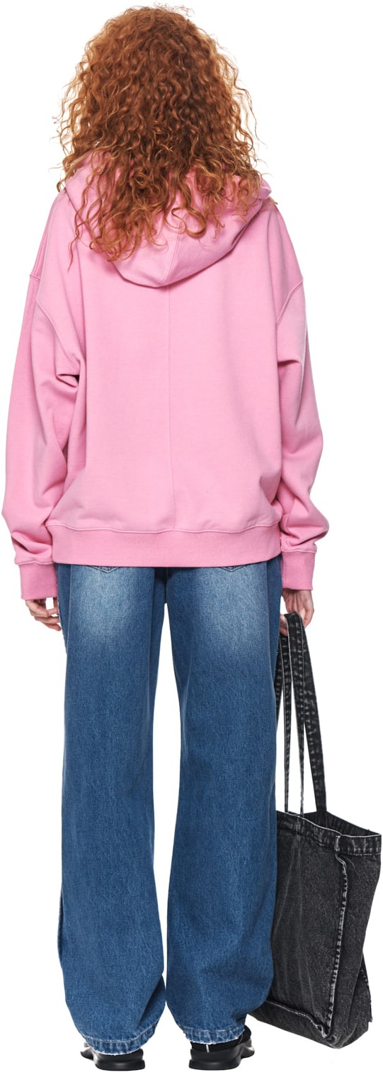 Matin Kim Vintage Crack Printing Hoody In Pink | Sweatshirts