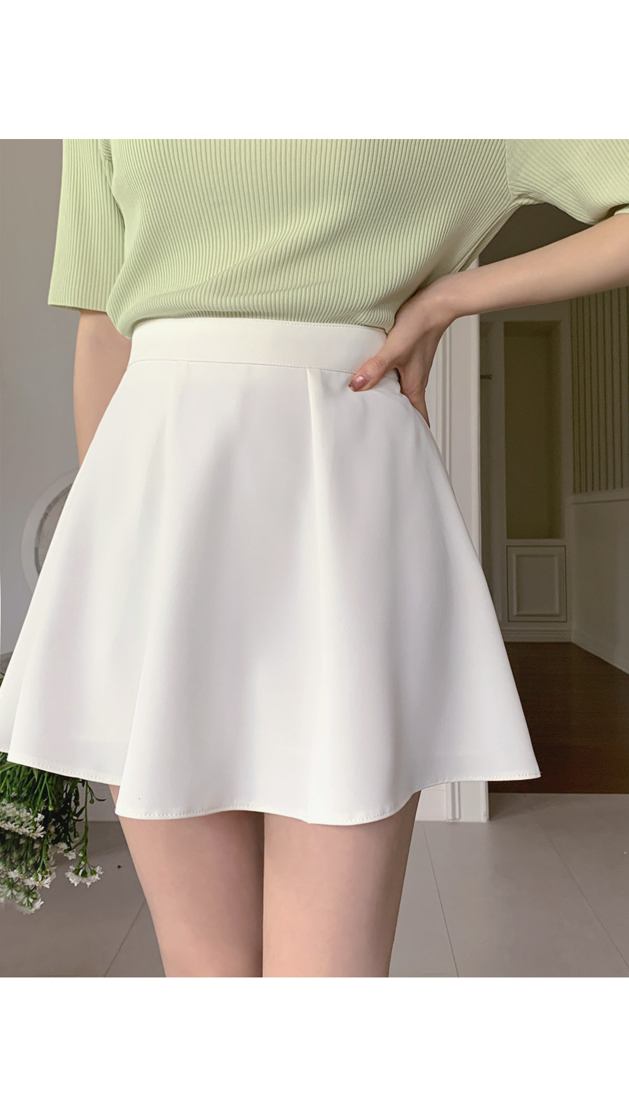 2nd pre order) Kirakira frill culotte mini skirt