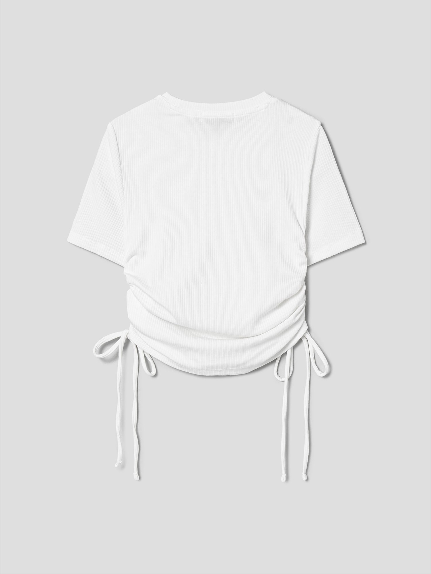 Loopwheel Tubular Long Sleeve Cotton Shirt - White | Time