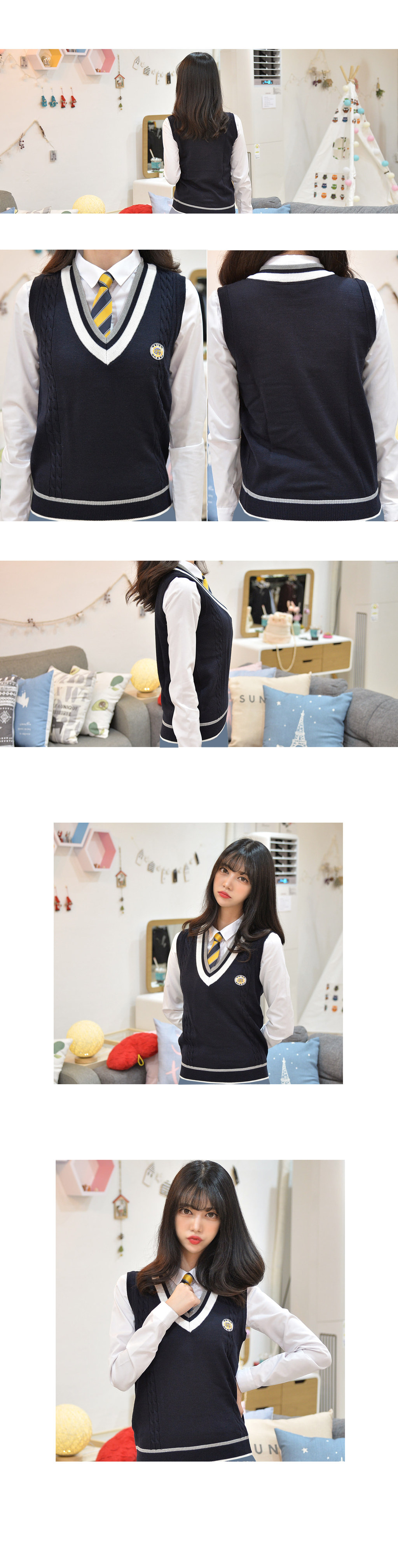 GBM KPOP Idol Look Premium Wool Vest School Uniform Student