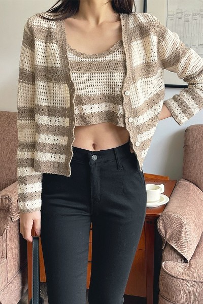 8seconds Bolero Cardigan Beige | Cardigans for Women | KOODING