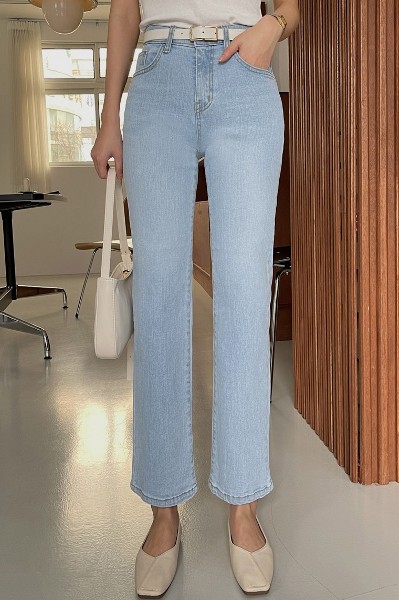 【BAON】Cocoi hidden banding wide denim pants SPAO Overall Denim Pants | Overall Jeans for Women | KOODING
