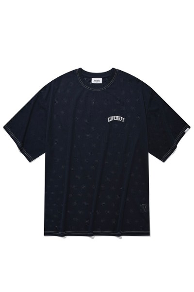 Covernat Unisex Pigment Small Authentic Logo Tee Shirt Cream