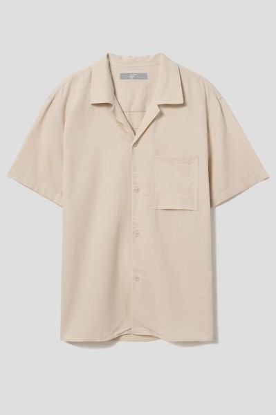 送料無料 日本 8seconds Shirts Casual | Gray Shirt Sleeve Long Collar Open トップス