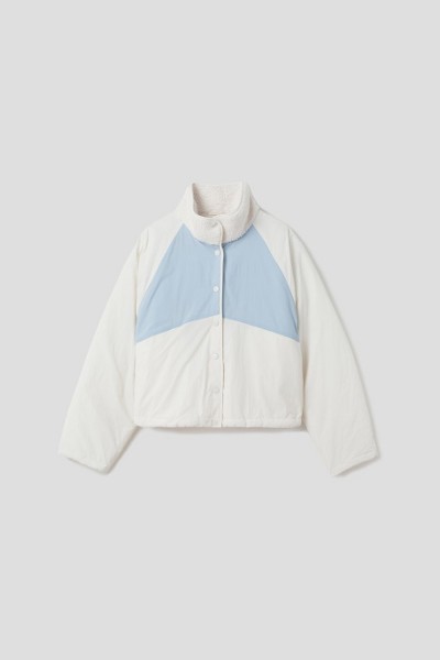 Covernat Unisex Yeti Fleeced Warmup Jacket Ivory | Fur