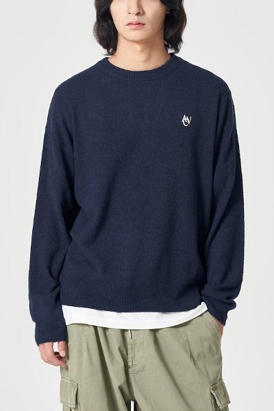 Covernat Unisex Middle C Logo Crew Neck Knit Sky Blue