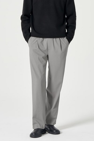 STYLEMAN Pintuck Wide Slacks | Chinos for Men | KOODING
