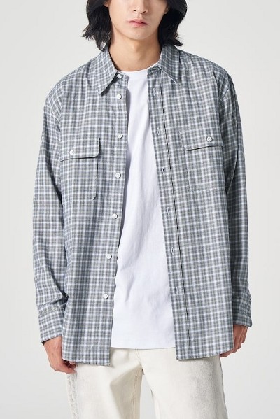 8seconds Oversized Spring Color Check Shirt Black | Plaid
