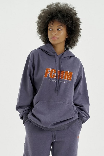 スウェット・トレーナー COVERNAT Overfit Chevron Sweat Anorak Navy Covernat Unisex Oversized Chevron Sweat Anorak Navy