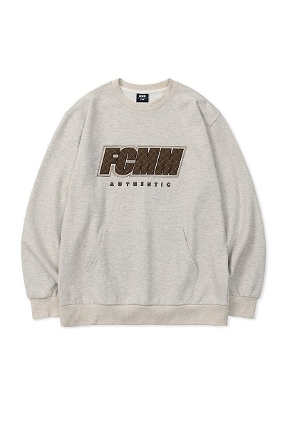 ★★COVERNAT★★ Authentic Logo Sweatshirt Oatmeal CO2403CR0 Covernat Unisex C Logo Half Zipup Sweatshirt Oatmeal