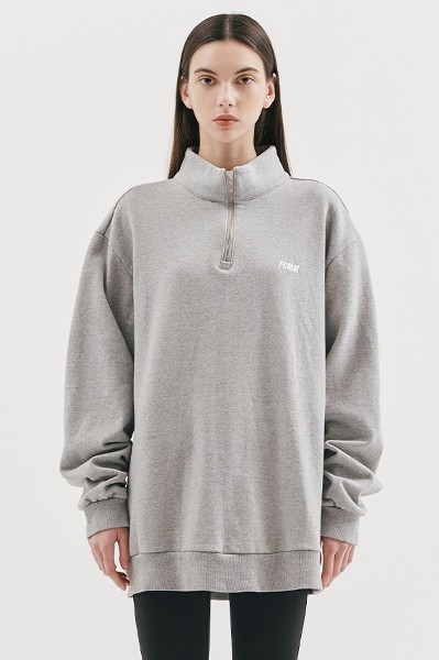 Covernat Unisex Mock Neck Semi Crop Raglan Sweatshirt