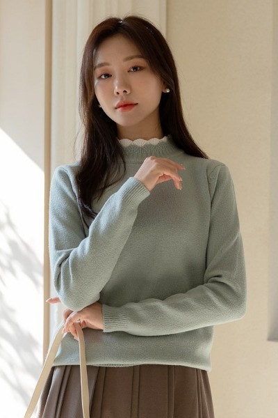 Talk Wave Collar Soft Knit - Krendly