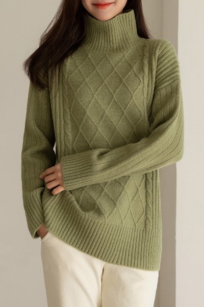 JUSTONE For High Neck Thick Long Knit