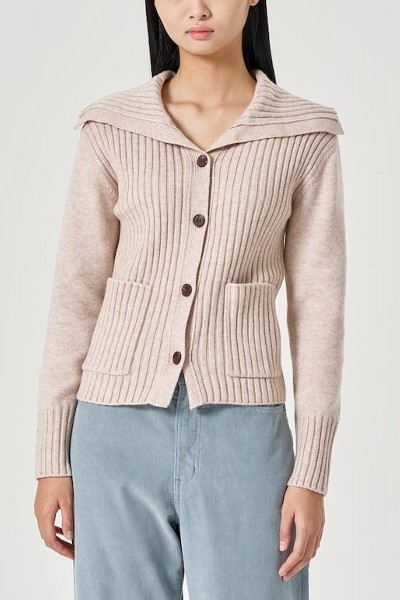 試着のみ【(NEW)MIX COLLARED CARDIGAN】サイズ0(M) 試着のみ【(NEW)MIX COLLARED CARDIGAN】サイズ0(M)