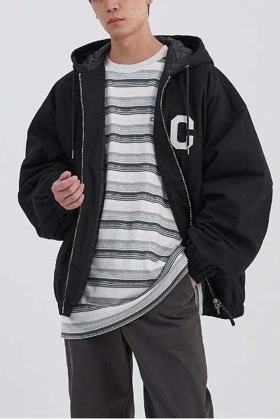 Champion sideline store black puffer jacket