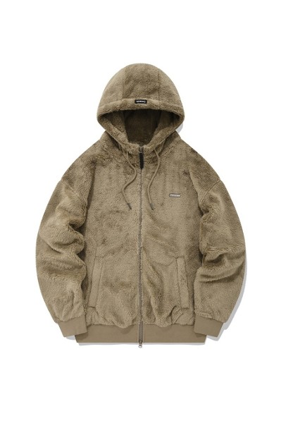 [COVERNAT]★BOA HOODIE ZIP UP JACKET MUSINSA | COVERNAT Small Authentic Boa Hoodie Zip-Up Heather