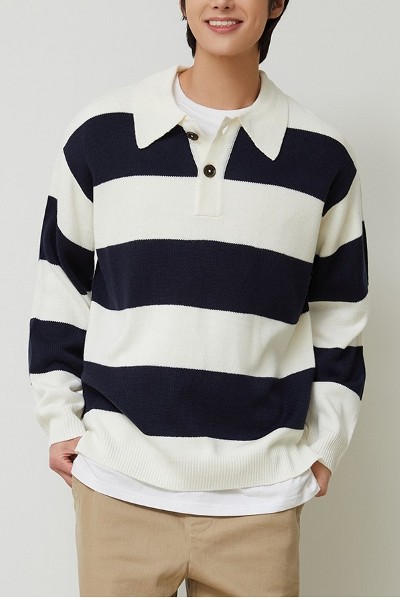 Covernat Unisex Knit Collar Sweatshirt Lavender | Collared