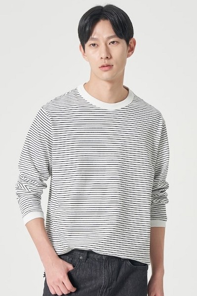 ☆22AW☆【SPAO】☆striped R-neck long-sleeved T-shir.t☆ SPAO Stripes Round Neck Long Sleeve Tee Shirt | Striped for
