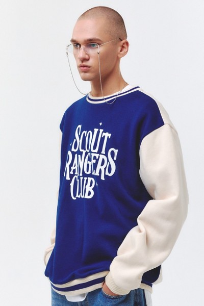 スウェット・トレーナー COVERNAT Authentic Logo Man to Man Blue Covernat Unisex Small Authentic Logo Sweatshirt Blue