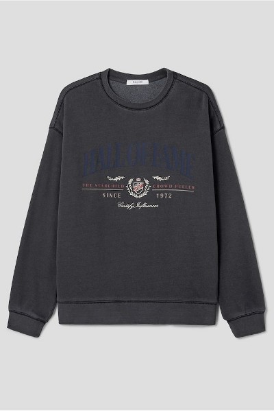 [COVERNAT]★韓国人気★Arch Logo Half Zip Up Sweatshirt Arch Logo Half Zip-Up Crewneck Black - Covernat | 60