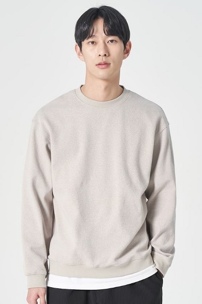 Covernat Unisex C Logo Half Zipup Sweatshirt Oatmeal