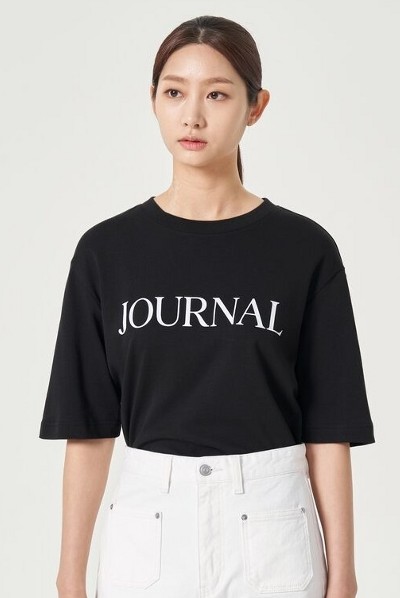 Matin Kim Matin Heritage Top In Black | Basic Tees for Women