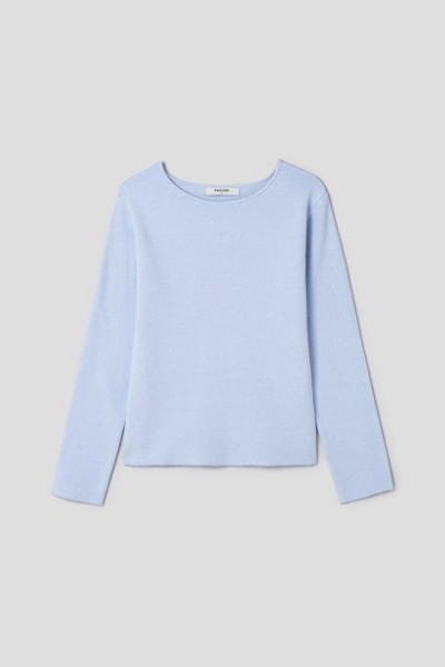 Matin Kim Braid Texture Knit Pullover In Black | Crewneck