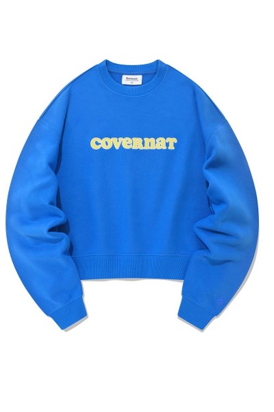 スウェット・トレーナー COVERNAT Authentic Logo Man to Man Blue Covernat Unisex Small Authentic Logo Sweatshirt Blue