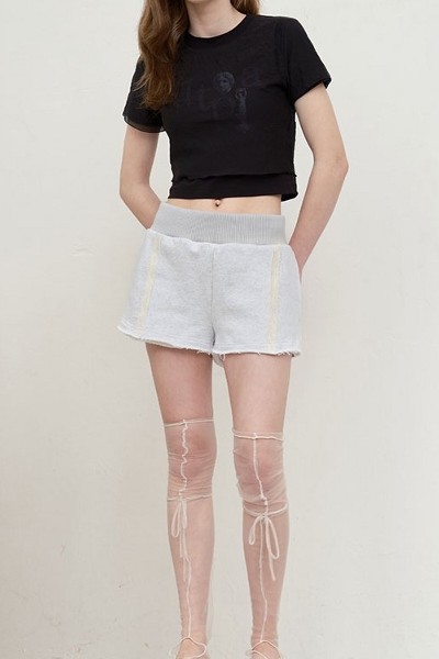 [ KIRSH ]★COLLECTION STITCH CUT OFF SWEAT SHORT PANTS KIRSH ]☆COLLECTION STITCH CUT OFF SWEAT SHORT PANTS (KIRSH