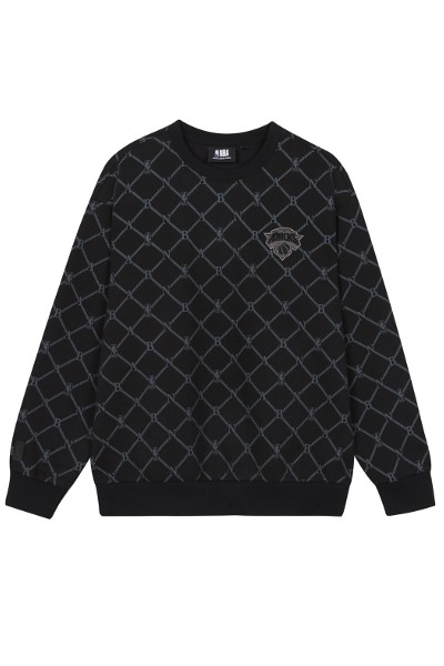 スウェット・トレーナー COVERNAT C Logo Cable Stonewashed Crewneck Knit Blue Covernat Unisex Small Authentic Logo Sweatshirt Blue