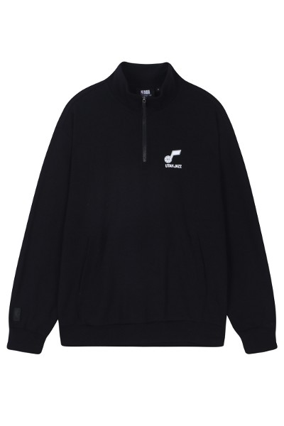 KIRSH Cherry Planet Graphic Crop Sweatshirt Black
