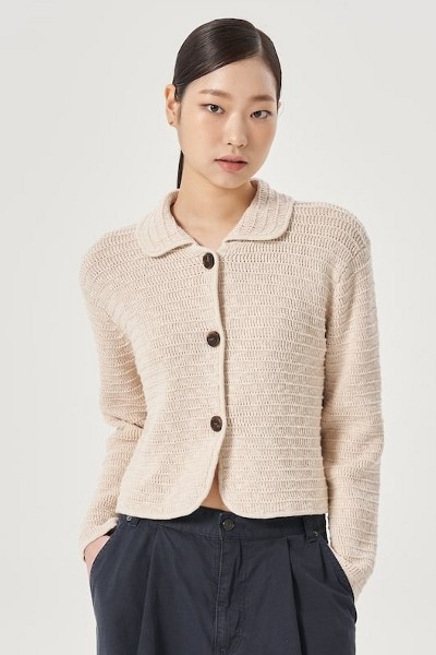 Matin Kim Typo Patch Round Cardigan In Pink | Cardigans for Matin Kim Typo Patch Round Cardigan In Pink | Cardigans for