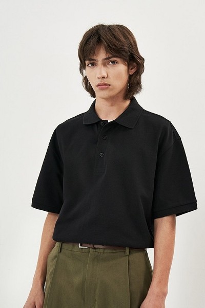 Oversized polo hot sale shirt mens