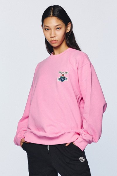 Covernat Unisex Henry Neck String Sweatshirt Oatmeal
